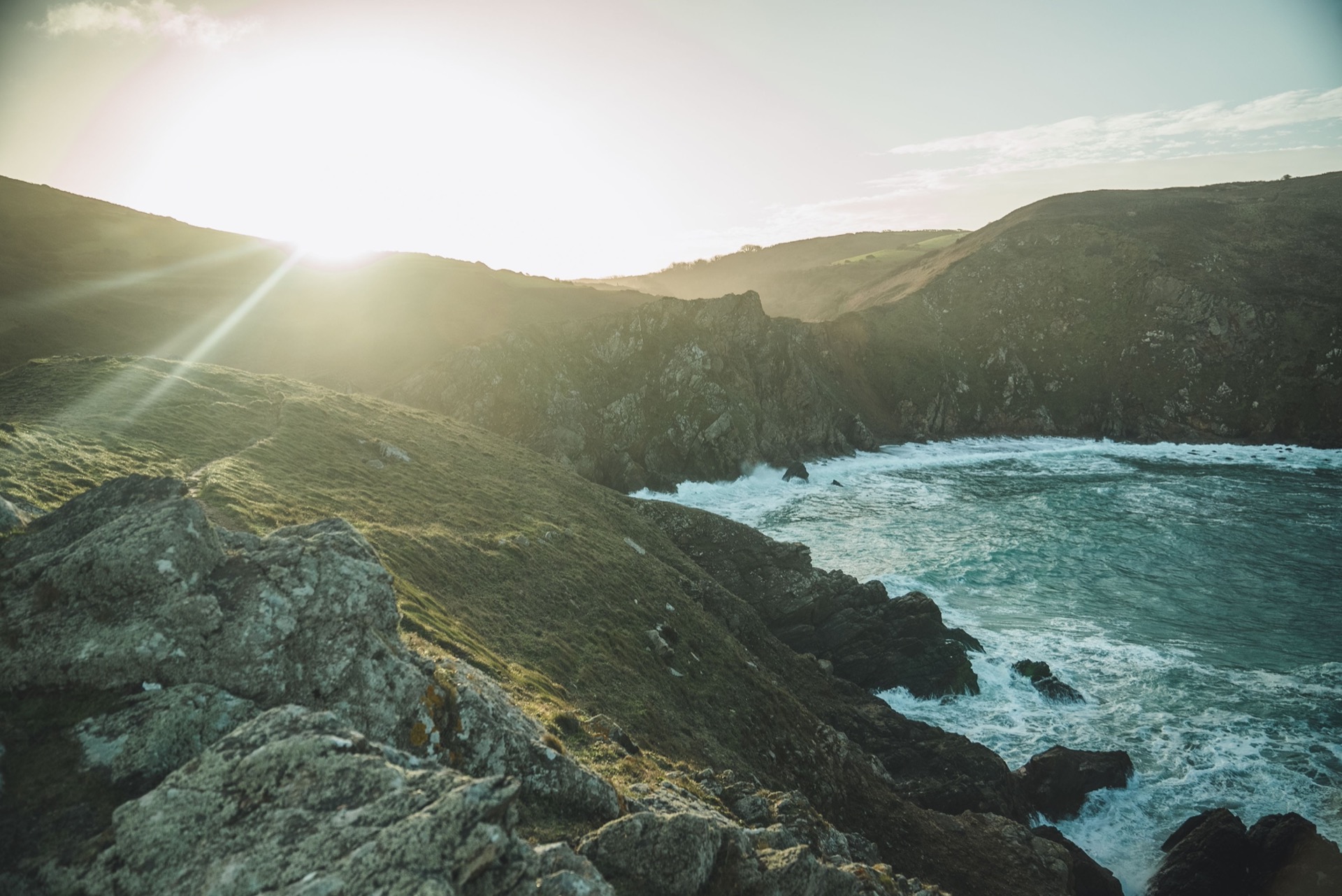 Paysage sauvage de la côte du Cotentin